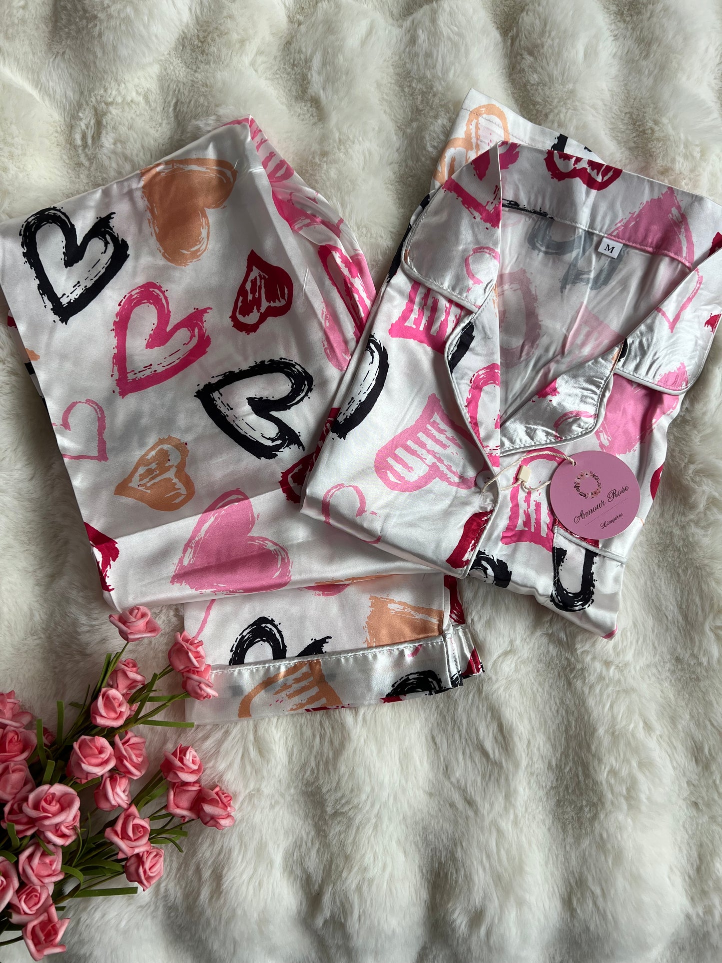 Coeur D’amour Satin Luxe Pyjama Set