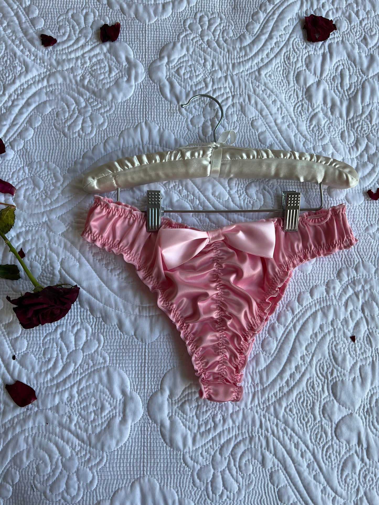 Satin Scrunch Brief Set