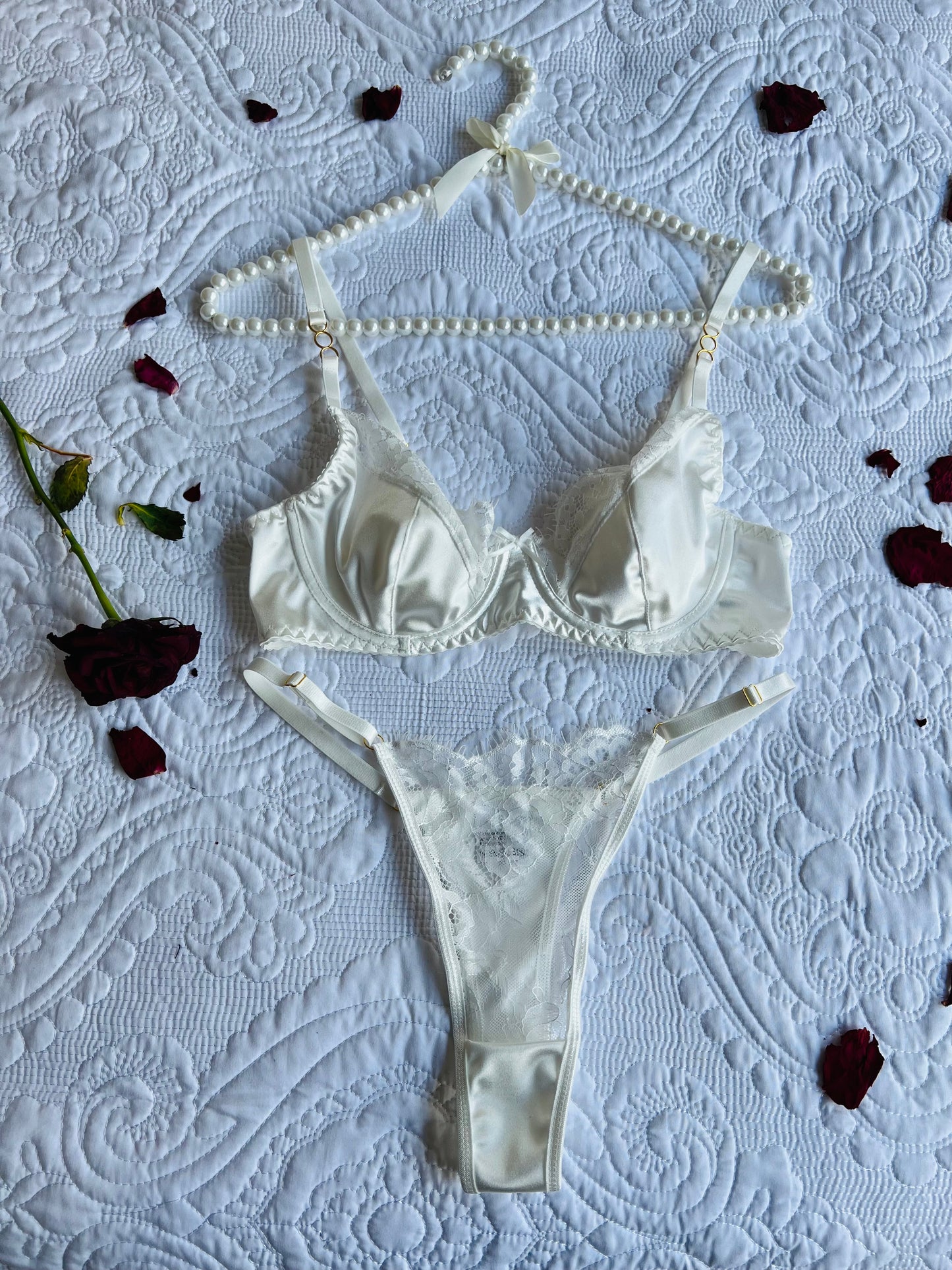 White Satin Set