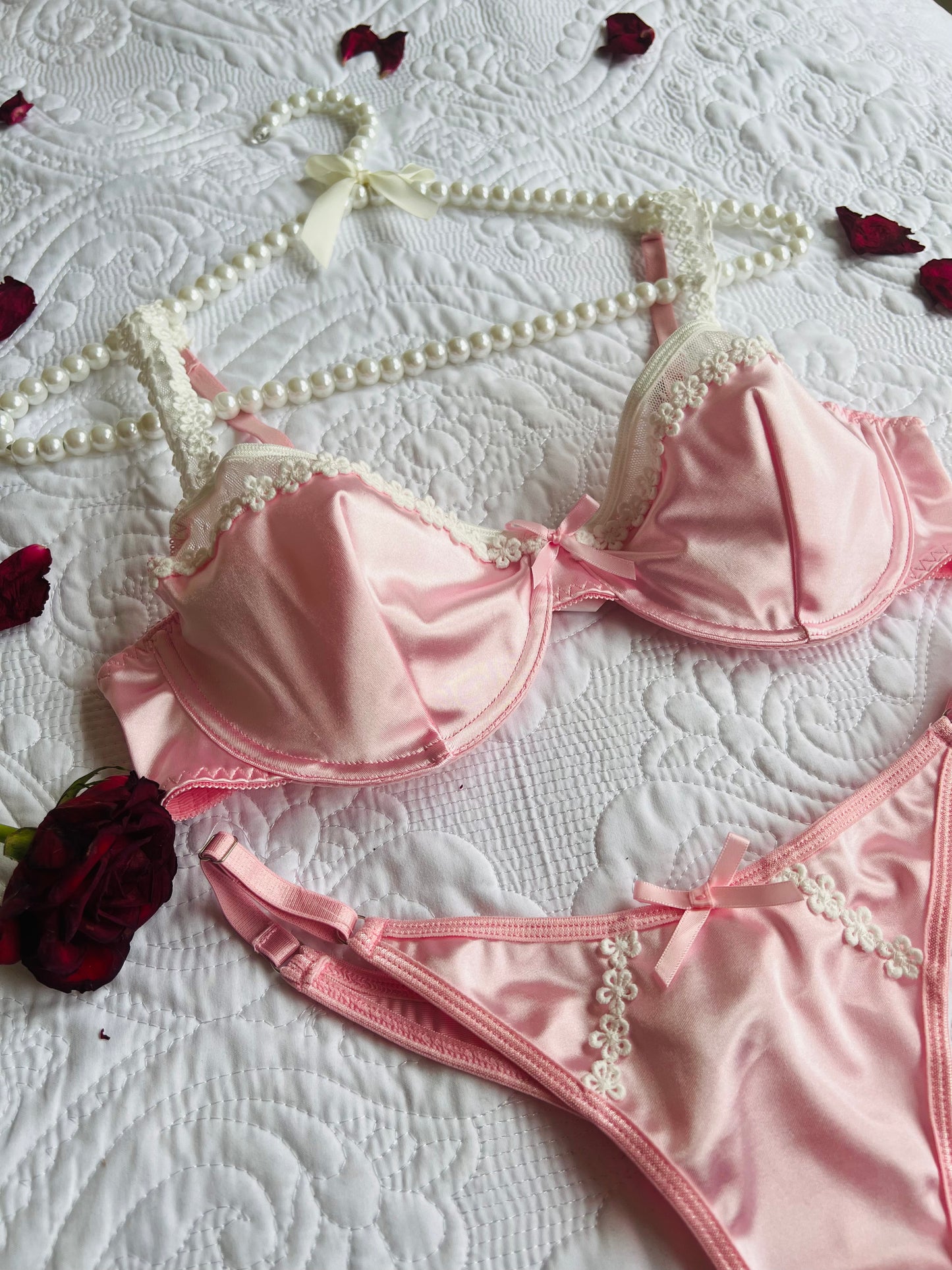 Pink Satin Set