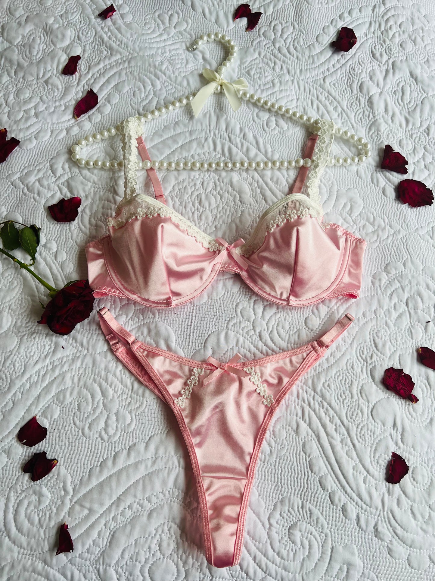 Pink Satin Set