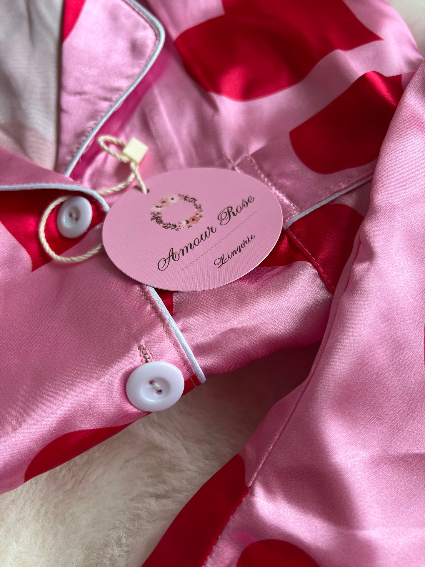 Sweetheart Satin Pyjama Set